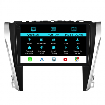 Navigatie Dedicata Toyota Camry (2015-2017),QuadCore, 10Inch, 4Gb Ram, 64Gb Stocare, Carplay