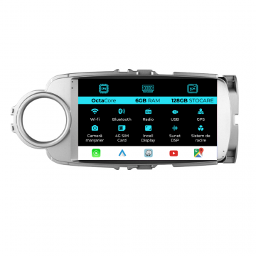 Navigatie Dedicata Toyota Yaris (2011-2018), 9Inch, 6Gb Ram, 128Gb Stocare, Carplay