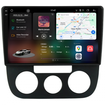 Navigatie Dedicata Volkswagen Golf5 Jetta (2004-2009), 2K, 12Gb Ram, 256Gb Stocare, Carplay - Clima Manuala