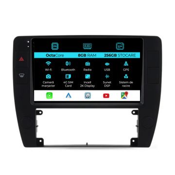 Navigatie Dedicata Volkswagen Passat B5 (2000-2005), 2K, 8Gb Ram, 256Gb Stocare, Carplay