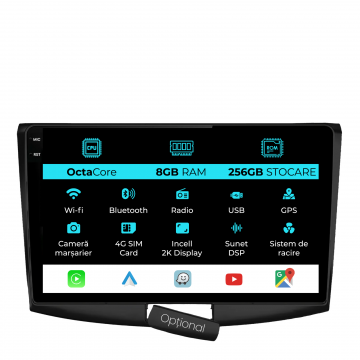 Navigatie Dedicata Volkswagen Passat B6 B7 CC (2005-2015), 2K, 8Gb Ram, 256Gb Stocare, Carplay