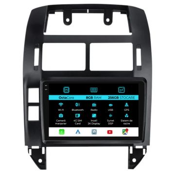 Navigatie Dedicata Volkswagen Polo (2004-2011), 2K, 8Gb Ram, 256Gb Stocare, Carplay