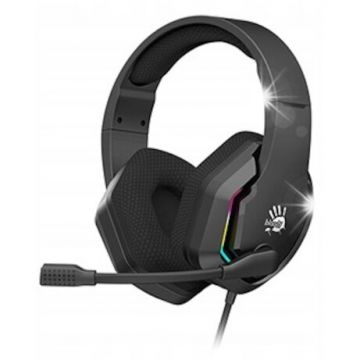 A4tech Casti gaming Bloody G260P, Iluminare RGB, Microfon, Cablu 2 m, Negru