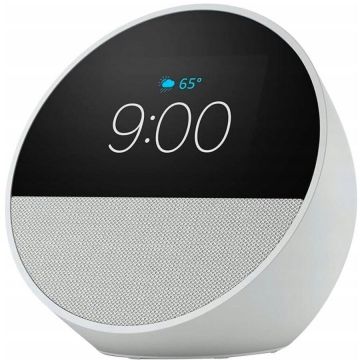 Amazon Boxa inteligenta Amazon Echo Spot 2024, Wi-Fi, Bluetooth, Alb
