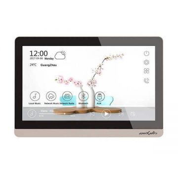 Amplificator Wi-Fi Hi-Fi stereo DSPPA DM858, 4x 20 W, 8 ohm, ecran 7 inch, Bluetooth 4.0, SD, AUX, DLNA, AirPlay, RJ45 100Mbps