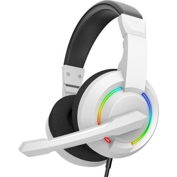 BARRACUDA Casti Gaming cu fir Barracuda HYDRA, Over-Ear, Microfon, iluminare RGB LED, Alb