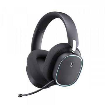 BASEUS Casti Gaming Baseus AeQur GH02, iluminare RGB, Bluetooth, Wireless 2.4Ghz, Wired, Negru