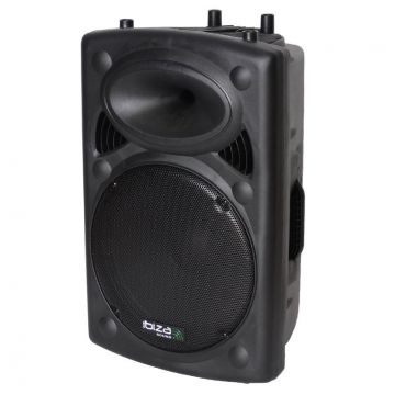 Boxa activa Ibiza Sound SLK15A-TWS, 800W, player USB, MP3, Bluetooth incorporat, functie TWS