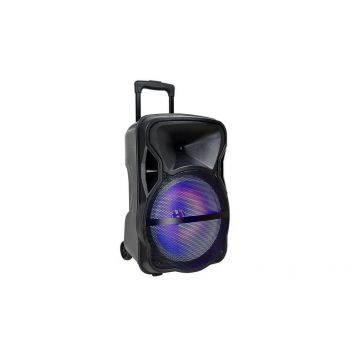 Boxa portabila 50W RMS, 15 inch/38cm, V-Tac SKU-7738, USB, micro SD, radio FM, telecomanda, microfon cu fir si wireless