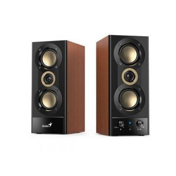 Boxe Genius, 2x 10W, 14W RMS, Bluetooth, 220V, finisaj lemn, BOXE GENIUS 2.0 - 31730051401