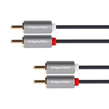 Cablu 2xRCA la 2xRCA, lungime 5m, KM1212