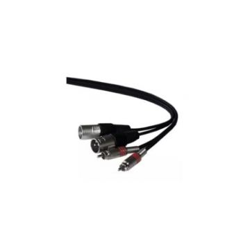 Cablu audio 2x RCA tata la 2x XLR tata, lungime 5m, PVC, CM5RX-2