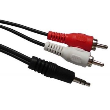 Cablu audio 5M Jack 3.5 Tata la 2 RCA Tata Stereo, CA5JR