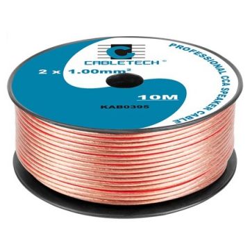 cablu difuzor cca 2x1.00mm transparent 10m