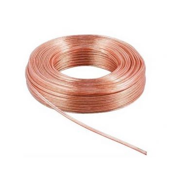 Cablu pentru difuzor, 2x2.5mmp, rola 100m, CCA transparent, Goobay-3048