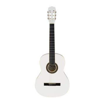 Chitara clasica din lemn 95 cm, Classic White, alb