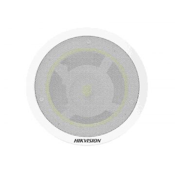 Difuzor tavan IP Hikvision DS-QAZ1206G1-BE, 6W, 8 Ohm, 300Hz-15kHz, PoE 802.3at, Bluetooth, 100dB, alb