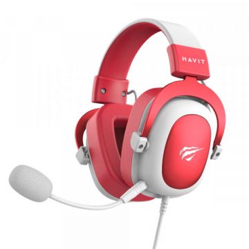 HAVIT Casti Gaming cu fir 3.5mm, Havit H2002d, 2m, Rosu