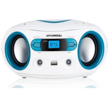 Hyundai Radio Hyundai TRC533AU3WBL, Stereo, FM, USB, Niebieski/Bialy