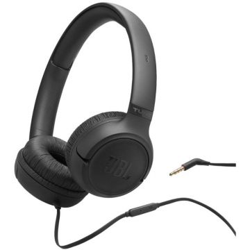 JBL Casti Stereo JBL Tune 530, Microfon, Jack 3.5mm, Negru