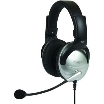 Koss Casti cu fir Koss SB45 Headset, Over-Ear, Microfon, Argintiu/Negru