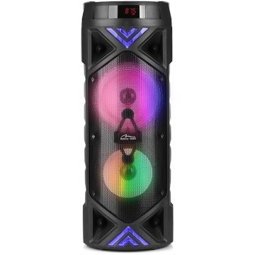 MEDIA&nbsp;TECH Boxa portabila Karaoke, Media-Tech FUNBOX KEG PRO MT3182, Wireless, Radio FM, MP3 Player, 50W RMS, iluminare RGB, Negru