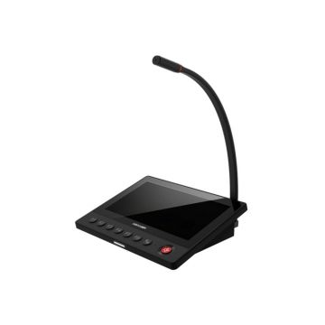 Microfon adresare publica Hikvision DS-QAZ1MP7G1, ecran tactil IPS 7 inch, PoE, TTS, difuzare live/programata/urgenta, intrare MIC 3.5mm,