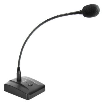 Microfon conferinta cu stativ pentru anunturi MH35A, 2000 Ohmi, 43dB, XLR, negru, Rebel MIK2042