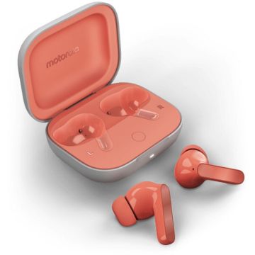 Motorola Casti In-Ear Motorola XT2443-1-CP, Moto Buds, True Wireless, Bluetooth, Dolby Atmos, ANC, Roz Piersica