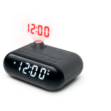 MUSE Muse M-179 P Clock Radio With Projection, Black