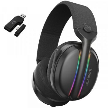 Proove Casti gaming Proove Gaming Headphones Glimmer WHGL00022001, Microfon, 2.4GHz, Bluetooth 5.4, RGB, Ø40mm, 900mAh, Negru
