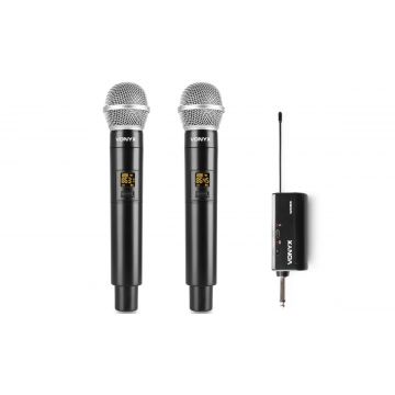 Set 2 microfoane wireless UHF Vonyx WM552, Plug and Play