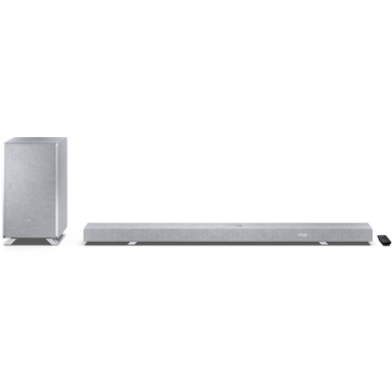 Sharp Sharp HT-SBW55121(SL) Q 5.1.2 Dolby Atmos/ DTS:X Soundbar with Wireless Subwoofer, Silver