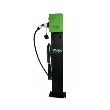 Statie fixa incarcare masini electrice EV-MAG GS322T2GCS, 22 kW, Type 2, trifazat, montaj pe stativ