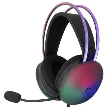 White&nbsp;Shark Casti Gaming cu fir White Shark FIREFLY-B, Over-Ear, Stereo, 50mm Driver, Microfon, Cablu 2m,  Iluminare LED, Negru