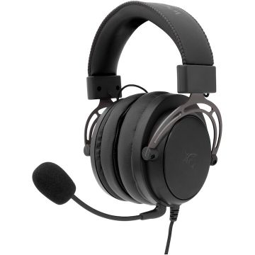 White&nbsp;Shark Casti Gaming cu fir White Shark GORILLA, Over-Ear, Stereo, 53mm, Microfon Detasabil, Cablu 2m, Negru/Gri