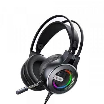 Yesido Casti Gaming  3.5m Yesido EK02, USB, Jack, RGB, 2.2m, Negru