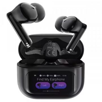 AceFast Handsfree Bluetooth Acefast W6, TWS, ANC, Negru