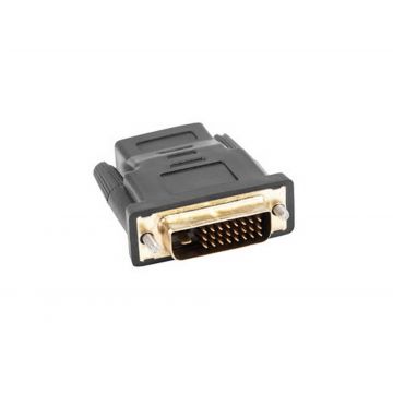 Adaptor HDMI F la DVI-D M Lanberg AD-0010-BK, Dual Link, 24+1 pini, Full HD