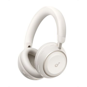 Anker Casti wireless Over-Ear Anker Soundcore Space 2, Active Noise Cancelling, LDAC Hi-Res, Bluetooth 6.1, Autonomie 50 ore, Alb