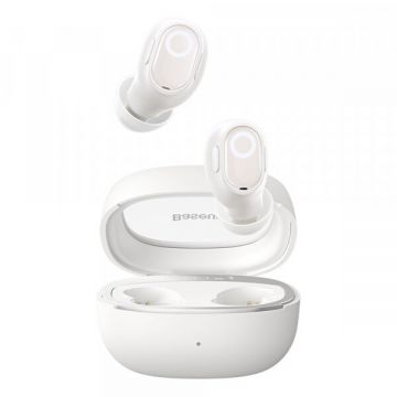 BASEUS Handsfree Bluetooth Baseus WM02+, TWS, Alb NGTW370302