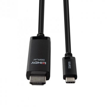 Cablu USB Type C la HDMI 8K60Hz/4K144Hz T-T 3m, Lindy L43435