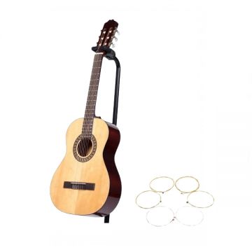 Chitara clasica din lemn 95 cm, DEPOX , set de corzi incluse, clasic natur