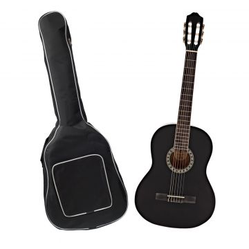 Chitara clasica din lemn DEPOX , Black Raven, 96 cm, model clasic, negru