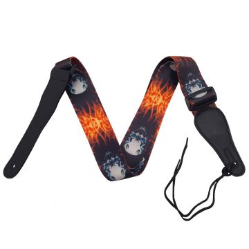 Curea pentru chitara DEPOX , Skull Sound, nylon, 155 cm, negru