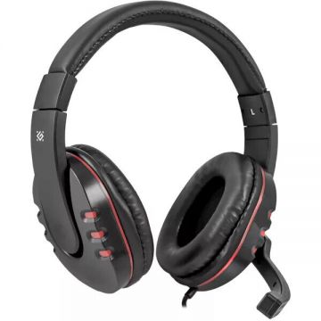 Defender Casti Defender WARHEAD G-160 black-red, 64113, cu fir, microfon, gaming, jack 3.5mm