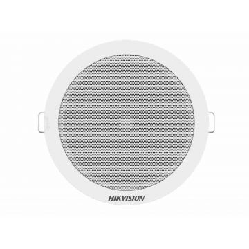 Difuzor tavan analog Hikvision DS-QAE0206G1-V, 100V, 6W, 8 ohm, 5.25 inch, 90-20kHz, ABS alb