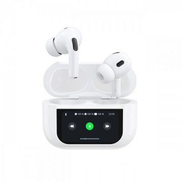 Dudao Handsfree Bluetooth Dudao U19 Display, TWS, Alb