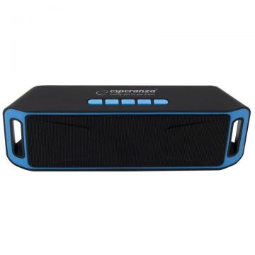 ESPERANZA Boxa portabila EP126KB Folk, Difuzor,  Bluetooth cu radio FM incorporat, Negru-Albastru