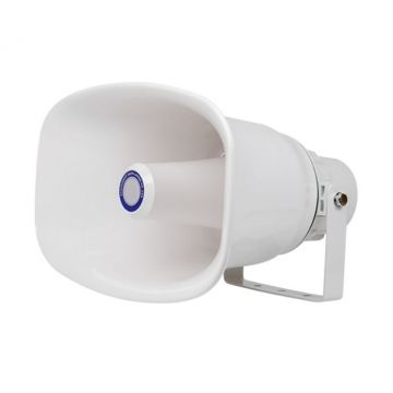 Goarna de exterior DSPPA DSP1650, 50W, IP66, 8 Ohmi, transformator 100V, alba